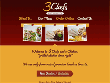 Tablet Screenshot of 3chefsandachicken.com